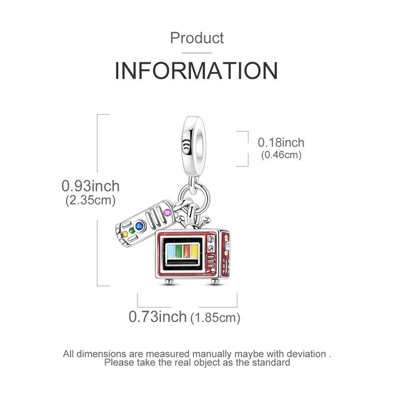Original Charmscopper Creative Tv Remote Control Pendants Fit Charms Platabracelets For Women Jewelry Making Diy Gifts