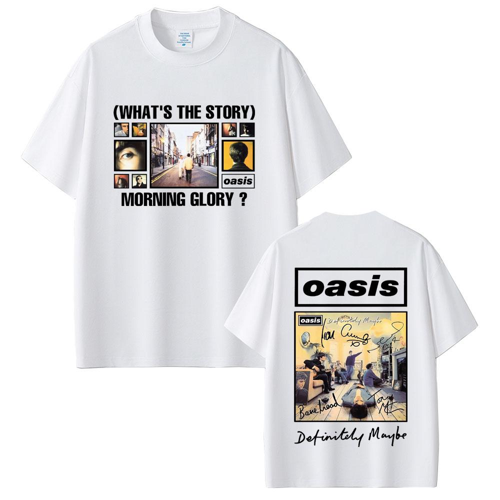 British Rock Band Oasi May Definitely Wear T-shirts for Men and Women, Cotton Casual Retro Short Sleeved Streetwear