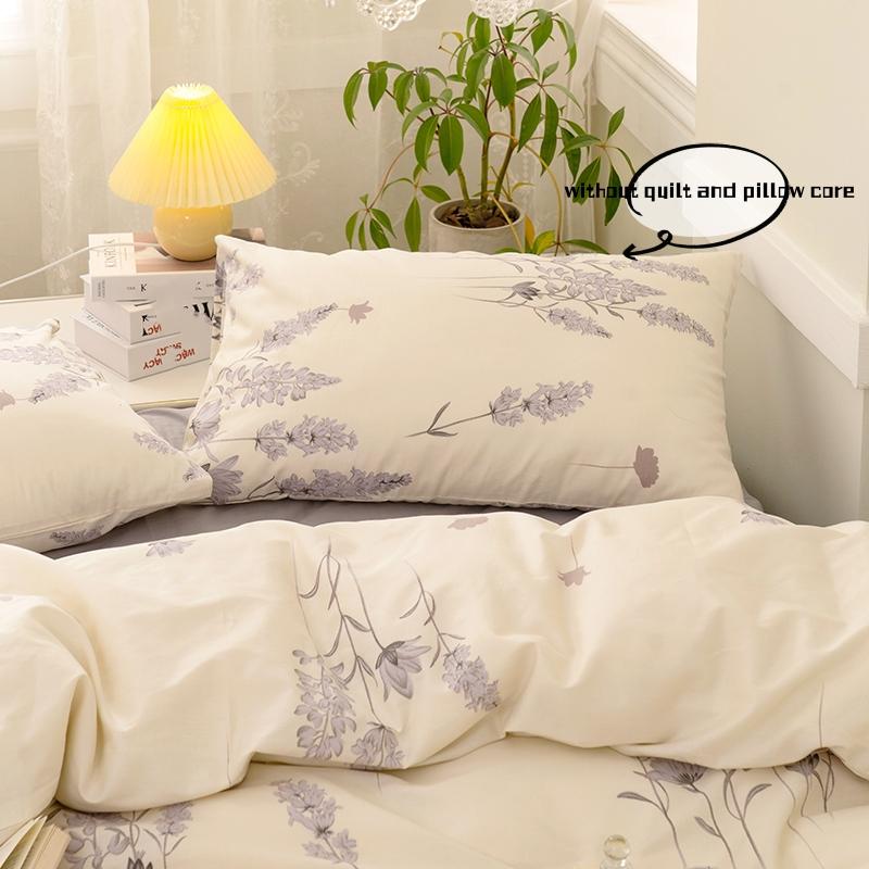 3pcs Floral Duvet Cover Set Pillowcases No Filling No Flat Sheet Twin Single Queen Size Girls Bedding Linen