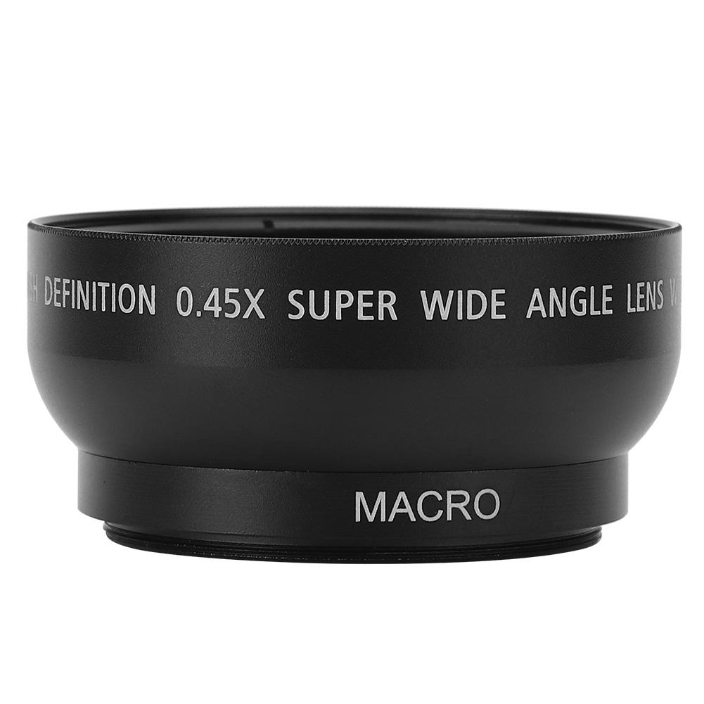 JSR‑1155 Advanced 49MM 0.45X Wide Angle Macro Lens Fit for All 49MM Diameter Camera Lenses