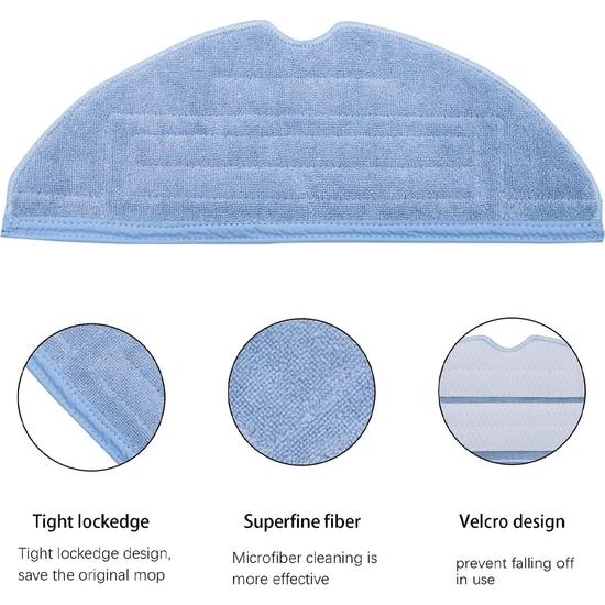 Replacement Microfiber Mop Cleaning Pads for Roborock Robot Sweeping T7S T7S Plus S7 Vacuum Cleaner Accessories 6pcs
