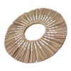 Seagrass Wall Mirror Hand Woven Decorative Round Seagrass Hanging Mirror for Entryway Bedroom Bathroom Original Color