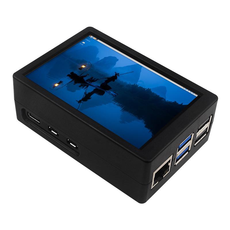 Raspberry Pi 5th Gen ABS Protective Heatsink Case for Pi5 5B with 3.5" Display Compatibility