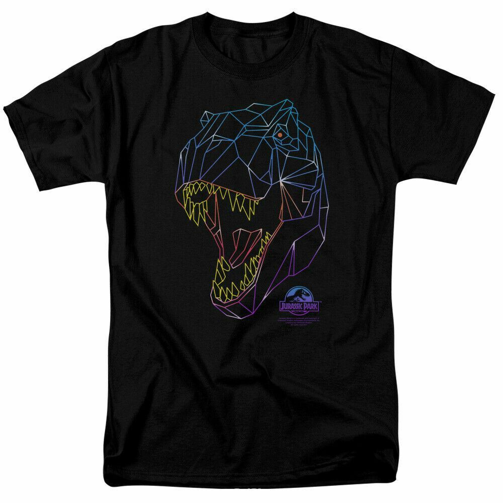 26 Jurassic Park Neon T-Rex T Shirt Mens Licensed Dinosaur Movie Tee Black Unisex T-Shirt XL