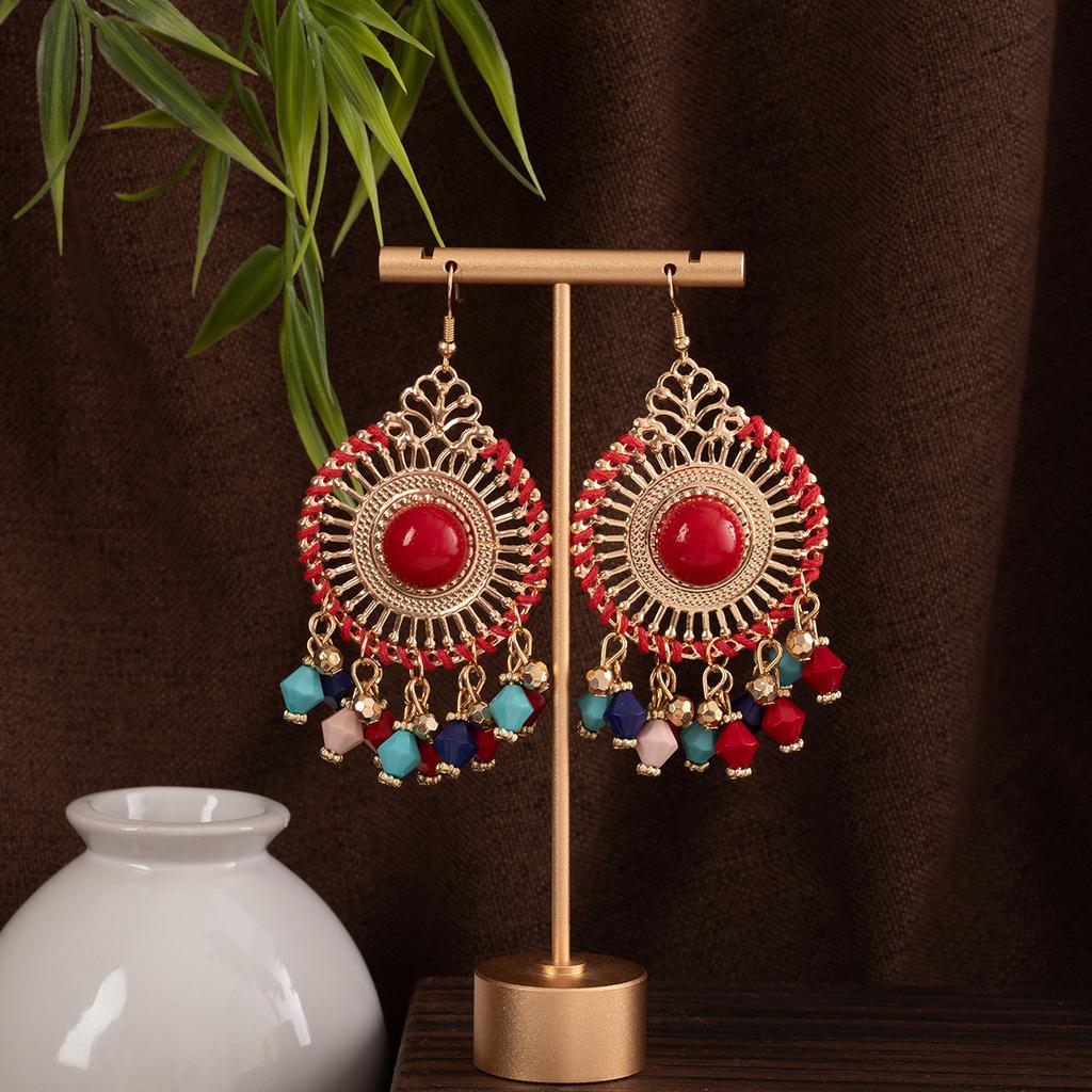Bohemian Tassel Holiday Style Ethnic Light Luxury Cool New Chinese Style Earrings