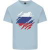 Torn Russia Flag Russian Day Football Unisexs Light Cotton TShirt