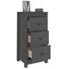 Vidaxl Cabinets, 2 Pcs, Grey 40X35X80 Cm, Solid Pine Wood
