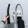 Fashion White Loafers Mens Party and Business Loafers Thick Soled Men Dress Platform Shoes Comfortable Slip-On Fashion New Casual Shoes