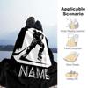 Playing Hockey Customize Your Name Blanket Warm Comfortable Soft Blanket For Chair Office Sofa Bed Sofa Office Camping Suitable For Gifting Relatives