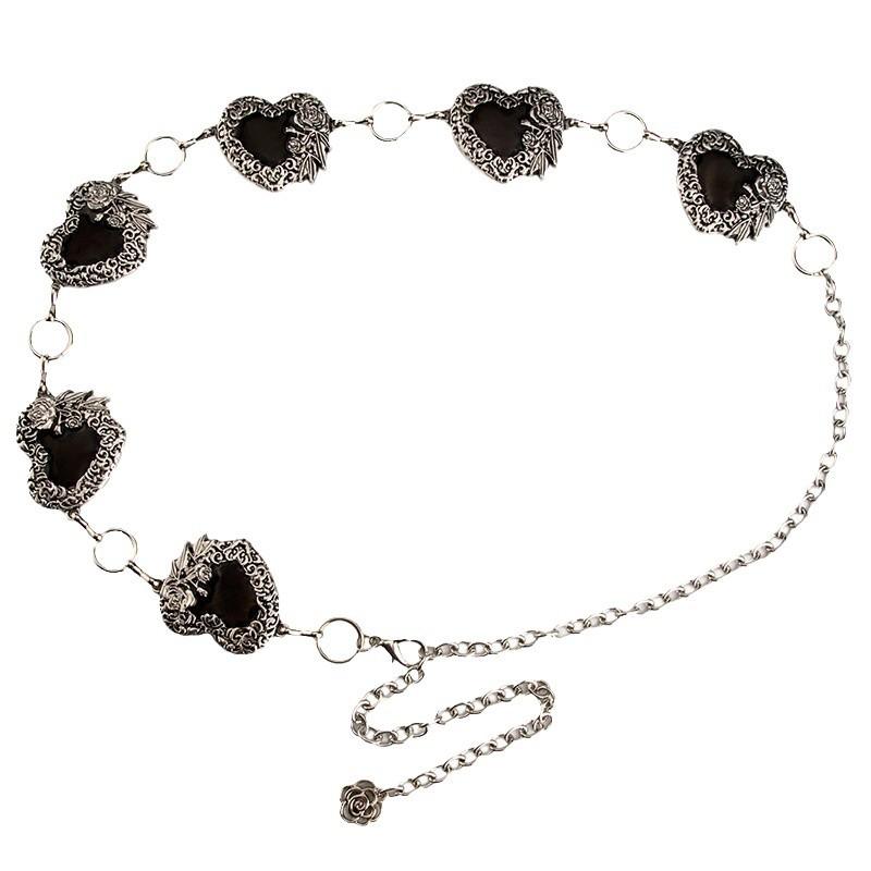 

Exotic Metal Waist Chain Women s Love Rose Trendy Dress Body Chain Women
