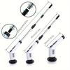 1 Set, Electric Cleaning Brush, Wireless Electric Rotating Scrubber, 7 Brush Heads and Adjustable Extension Handle, Bathroom Cleaning Brush,