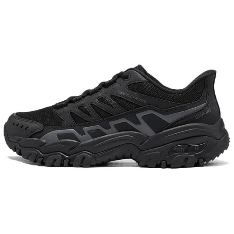 Skechers Lanlin Men Versatile Non-slip Low Top Hiking Shoes Black 237763-BBK 41