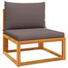 6 Piece Garden Sofa Set with Cushions Acacia Wood & Rope