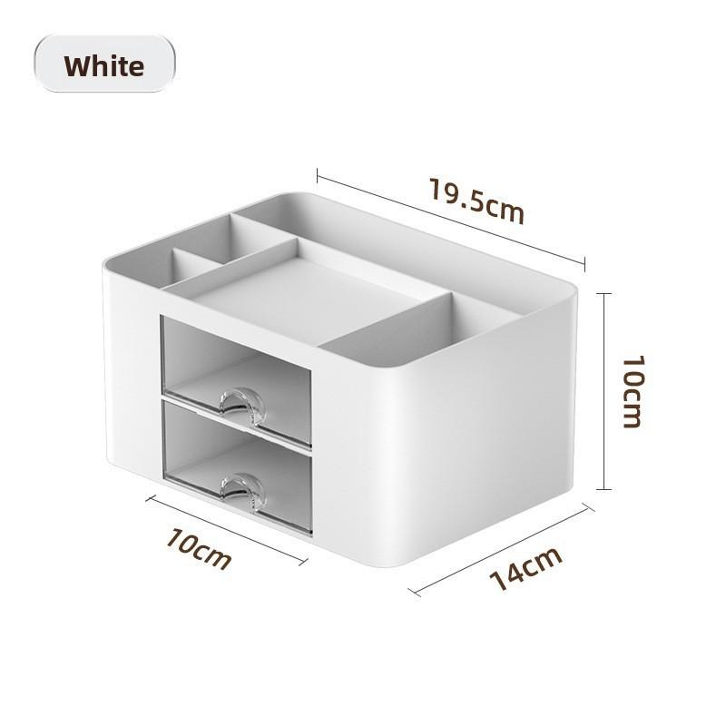 1 Stück mehrschichtiger Schreibtisch-Organizer mit Schubladen, Stift- und Schreibwaren-Aufbewahrungsbox, Büro-Schreibtisch-Make-up-Organizer mit erhöhtem Ständer