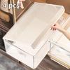 4PCS Large PVC Storage Box with Lid - Collapsible Dustproof Clothes and Pants Organizer - Perfect for Home and Dorm Room