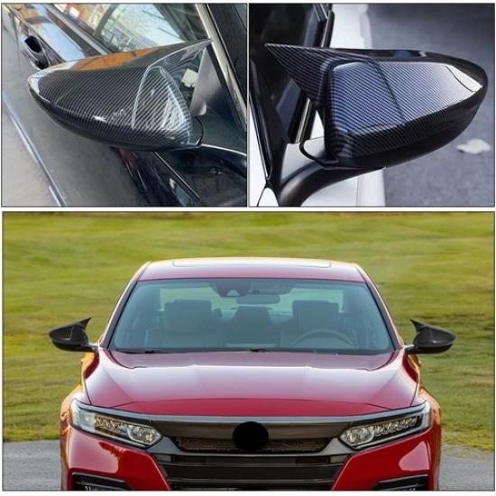 Carbon Fiber OX Horn Style Side Mirror Cover Cap For 2018- Honda Accord 10th