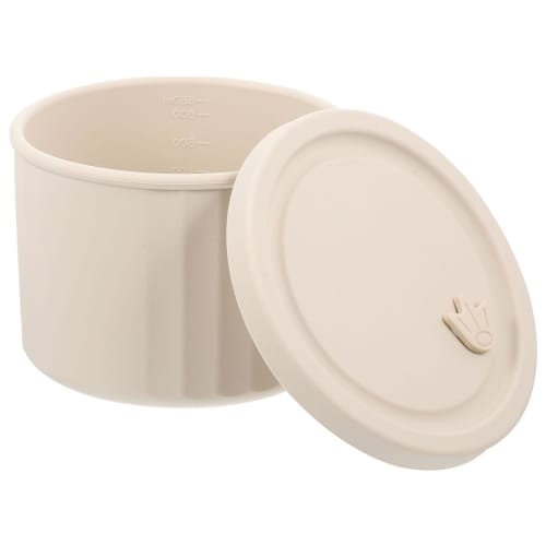 NUOLUX Silicone Lunch Box, Microwave Safe, Approx. 650ml, Lightweight, Round, Portable, Suitable for Commuting, Travel, Hiking, Camping, Picnics, Outd