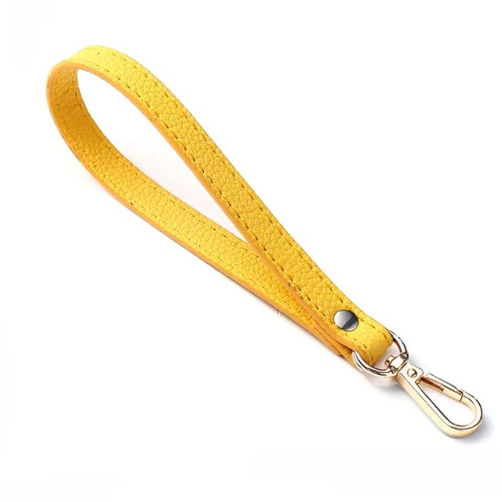 Portable PU Leather Bag Wrist Strap Replacement Soft Bag Strap Handle Solid Color Purse Handle Bag Accessories