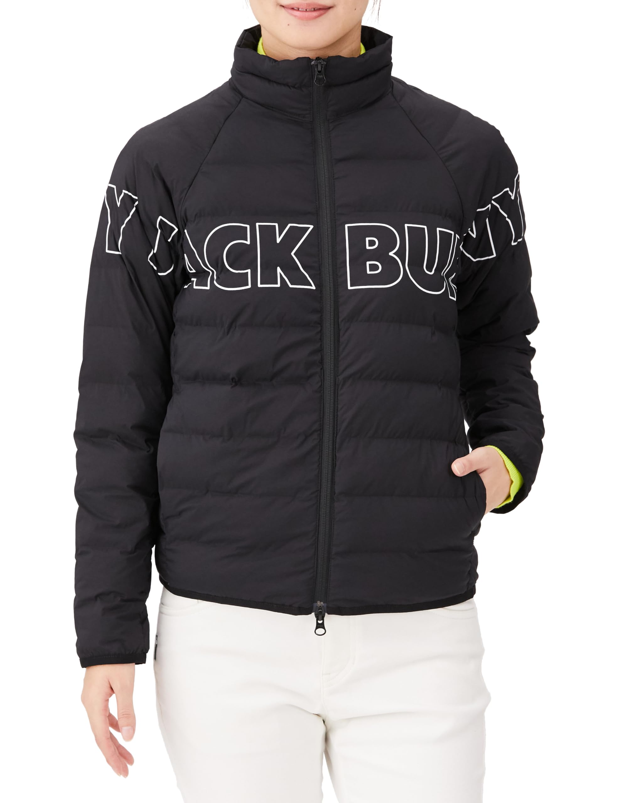 

full zip blouson Golf 2 [Jack Bunny] Women s (recycled material/brand logo) / / 263-3220104 010_Black [L]