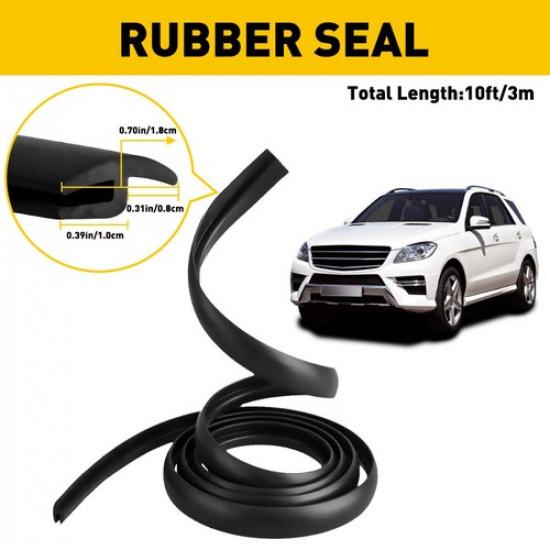 10FT Windshield Rubber Molding Seal Trim Universal for Windscreen and Windows EA