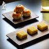 Walnut Wood Tray - Rectangular Solid Wood Serving Tray for Home Use - Minimalist Handmade Plate for Tea Desserts Sushi and More
