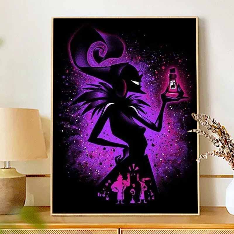 Disney Pictură cu diamante DIY 5D siluetă Maleficent cu poțiune cusătură în cruce diamant decor pictură living dormitor