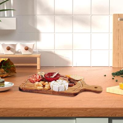 Charcuterie-Brett-Set Charcuterie-Tablett Holz Quadratische Schneideunterlage Mit Besteck Und Danke-Etikett Für Küche Wohnung