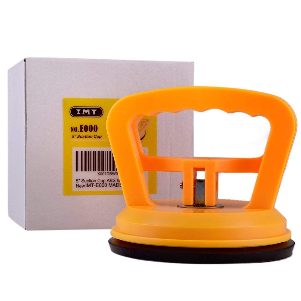 IMT 4.9" Glass Suction Cup Tiles Window Lifter, Power Grip Vacuum Lifter For Glass/Tiles/Mirror/Granite Lifting, Dent Repair Sucker Plate, Double