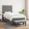 VidaXL Divan Bed with Mattress Dark Grey 100x200cm Fabric - Model 3136814