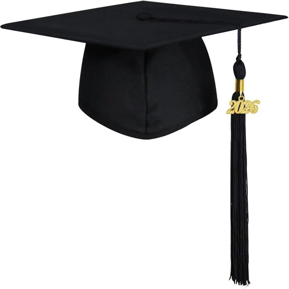 with Tassel Graduation Academic Hat Breathable Matte Bachelor Academic Hat  High School Graduations чёрный