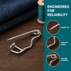 100Pcs Silver Safety Pins Metal Steel Wire S-Shaped Pins Sturdy Locking Pin Clasps  For Sewing