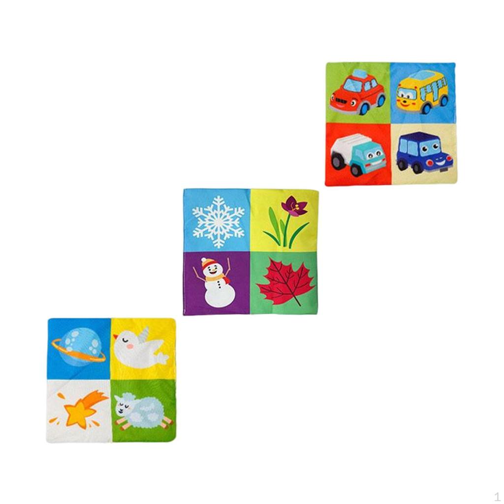 3 Pieces Baby Sensory Tissue Paper Polyester Montessori Colorful Busy Weaving Activities