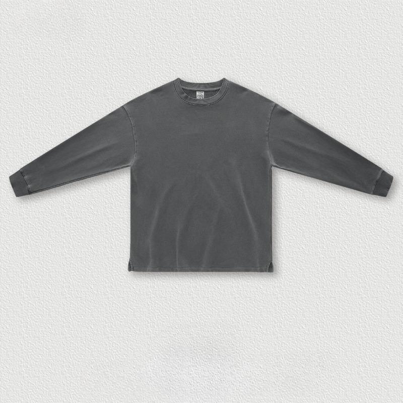 Frühling und Herbst Neue Herren Amerikanischen Stil Retro Lose Split Langarm Sweatshirt