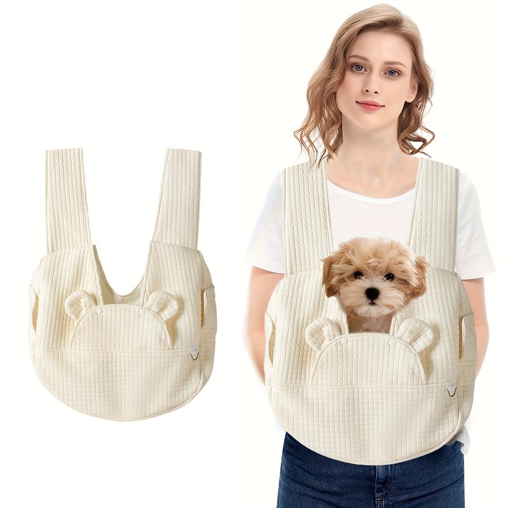 Verstellbarer Haustierrucksack Hundereisetasche Geeignet Sicherheitsgurt mit abnehmbarem Boden Katzenrucksack Hundeschulter für Reise Wandern Outdoor