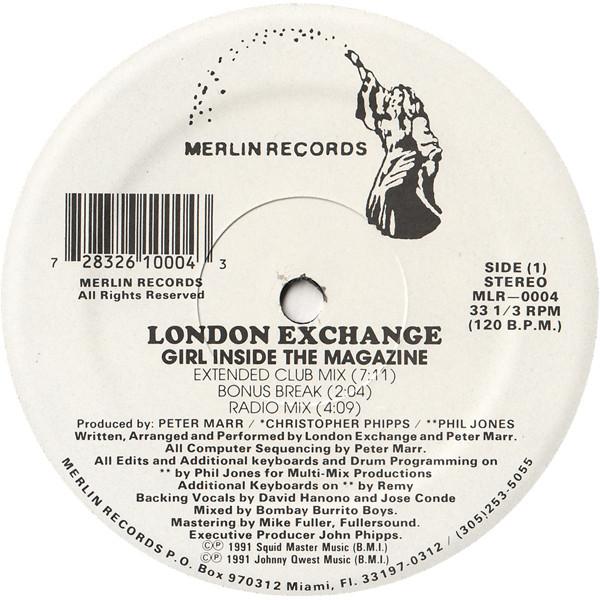

12inch Record LONDON EXCHANGE Girl Inside The Magazine MLR0004 Merlin Records 1991 US Dance Electronica Used