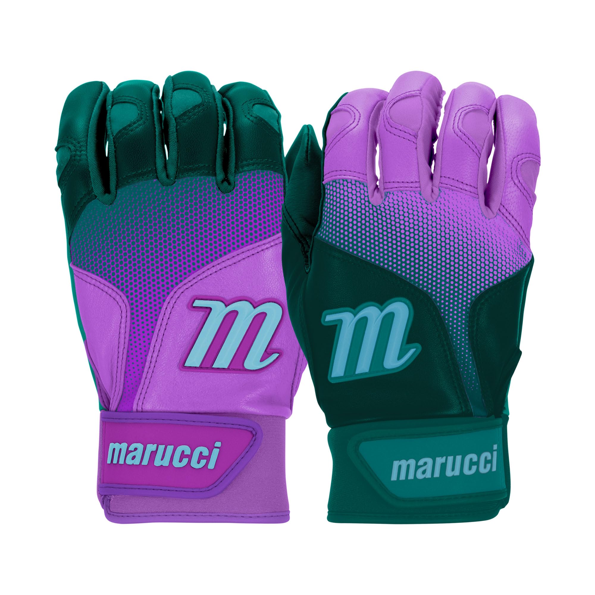 

Marucci Sports PWR Fade Batting Gloves Teal Purple AXL