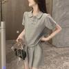 Summer Sports Suit: Stylish, Youthful, and Playful Two-Piece Set with Short Sleeves and Shorts