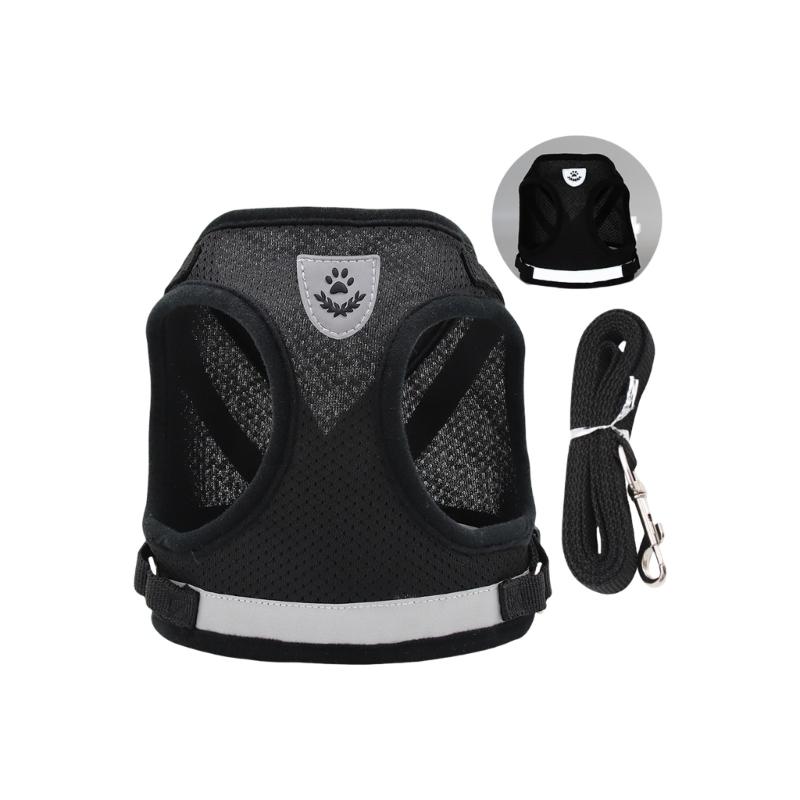 Breathable Dog Vest Harness Reflective Strap Comfortable Dog Harness for Small Pet Outdoor Activity Walking Accessory
