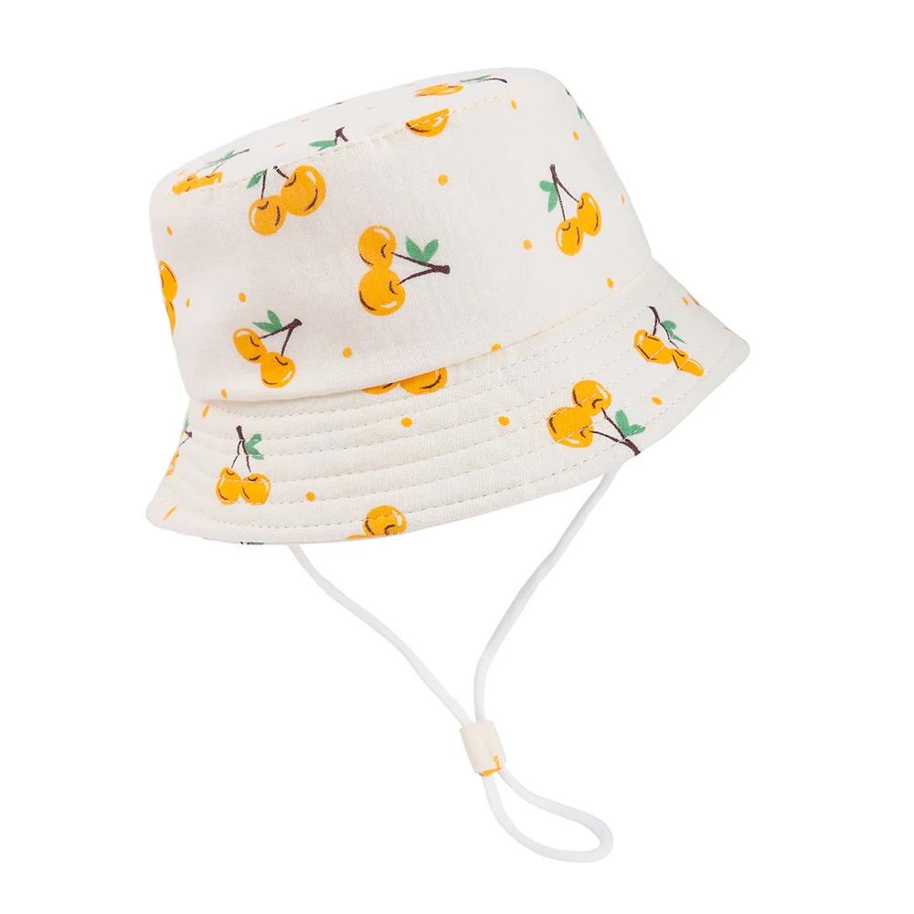 Panama Summer Cotton Yarn Breathable Baby Boys and Girls Sun Hats Toddler Beach Cap Kids Fisherman's Hat Baby UV Protection Cap