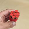 Peach Wood Five-Color Thread Pendant Set - 7 Pcs (7 cm) for Living Room or Bedroom Decor, Stress-Relief Charm
