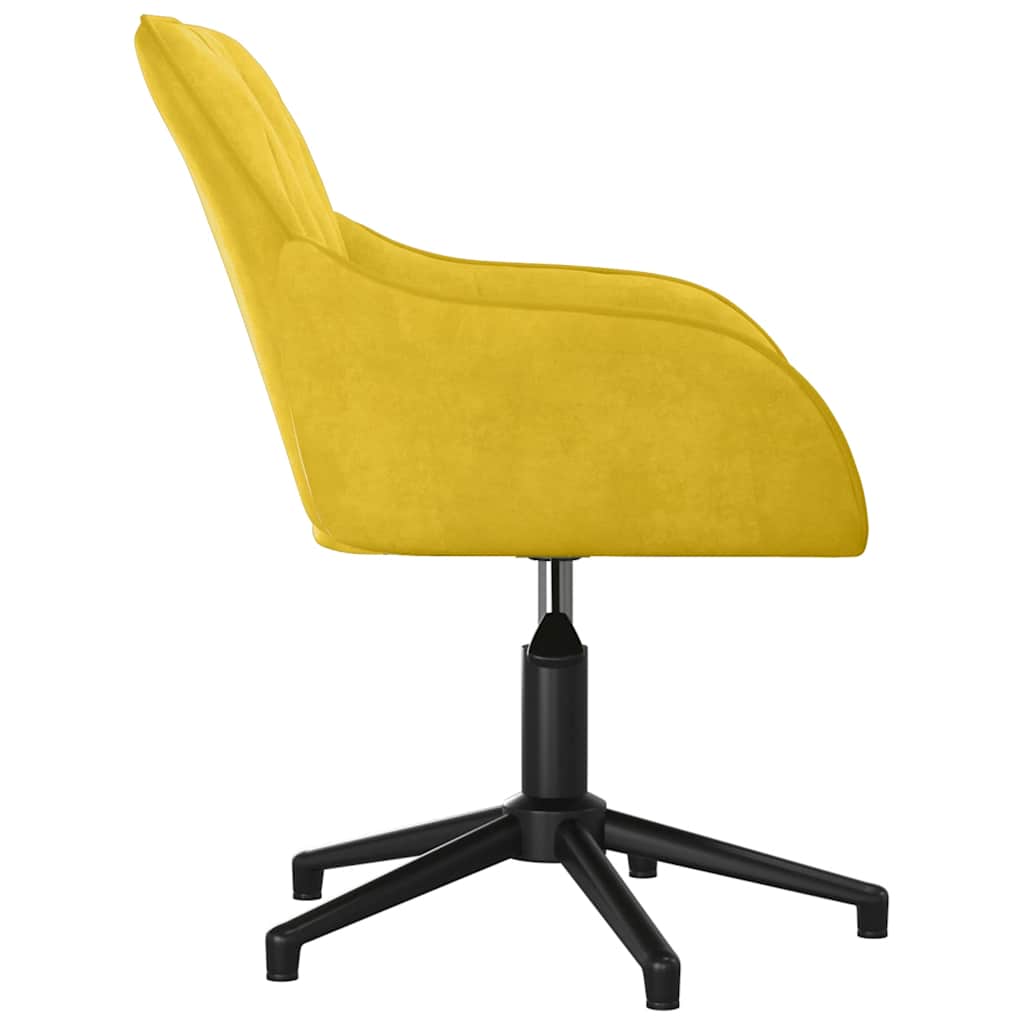 vidaXL Esszimmerstühle 2 Stk. Drehbar Gelb Samt