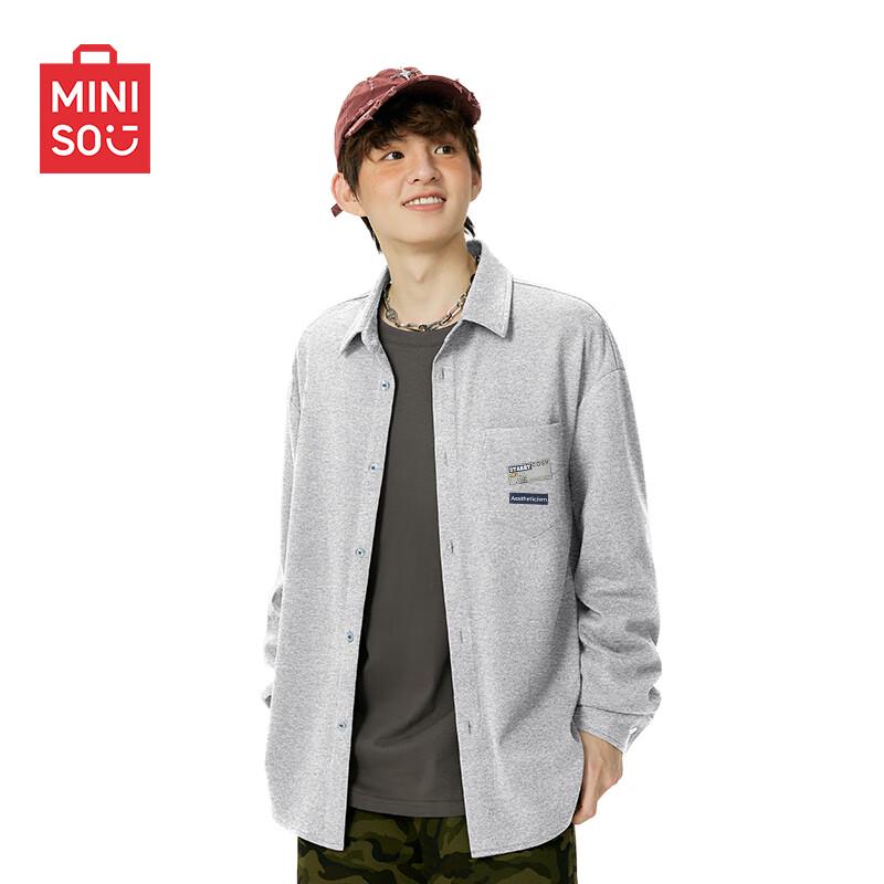 MINISO Flannel Long-Sleeve Casual Shirt L