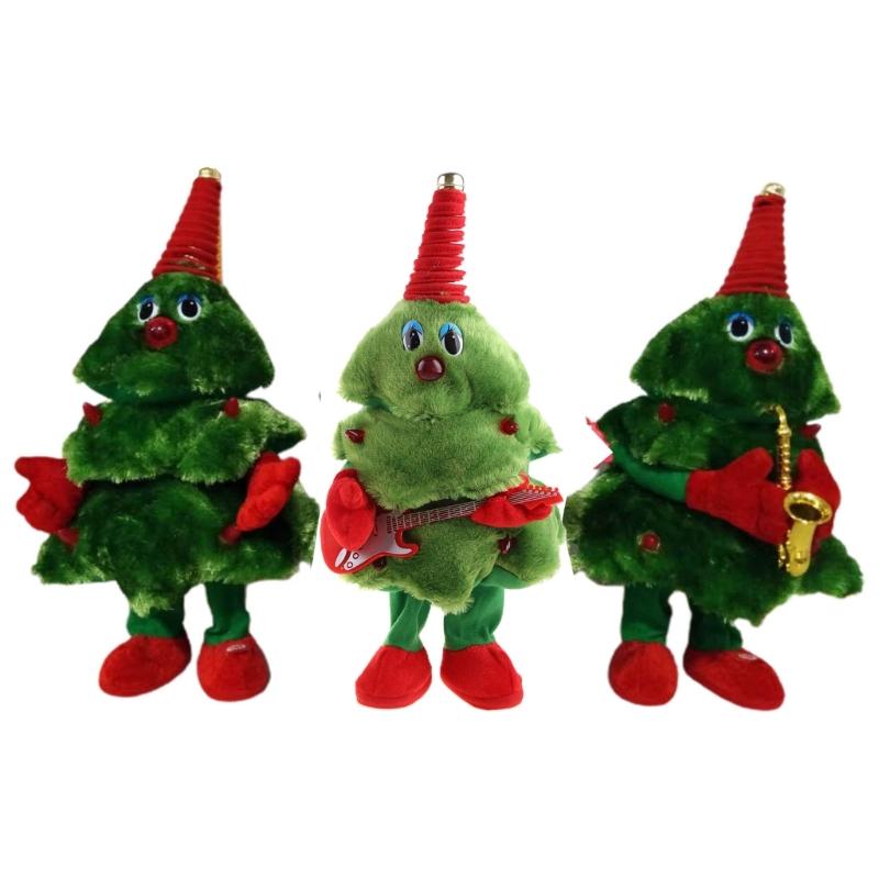 Dancing Christmas Tree Singing Xmas Tree Electronic Toy for Doll Music Xmas Gift Holiday Ornament Festival Table Decorat