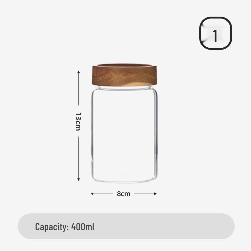 Japanese Glass Storage Jar with Lid for Coffee, Tea, Dried Tangerine Peel, and Grains