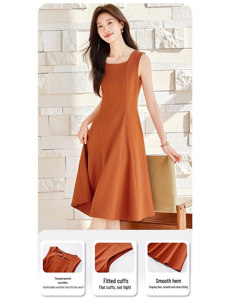 Elegant Summer Sleeveless Vest Dress - Women's Slimming Formal Bodycon Fashion