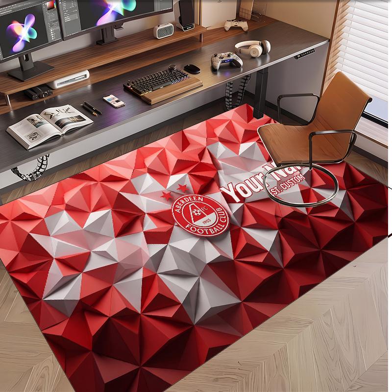 Personalized Crystal Velvet Carpet Aberdeen FC Pattern Non Slip Floor Rug