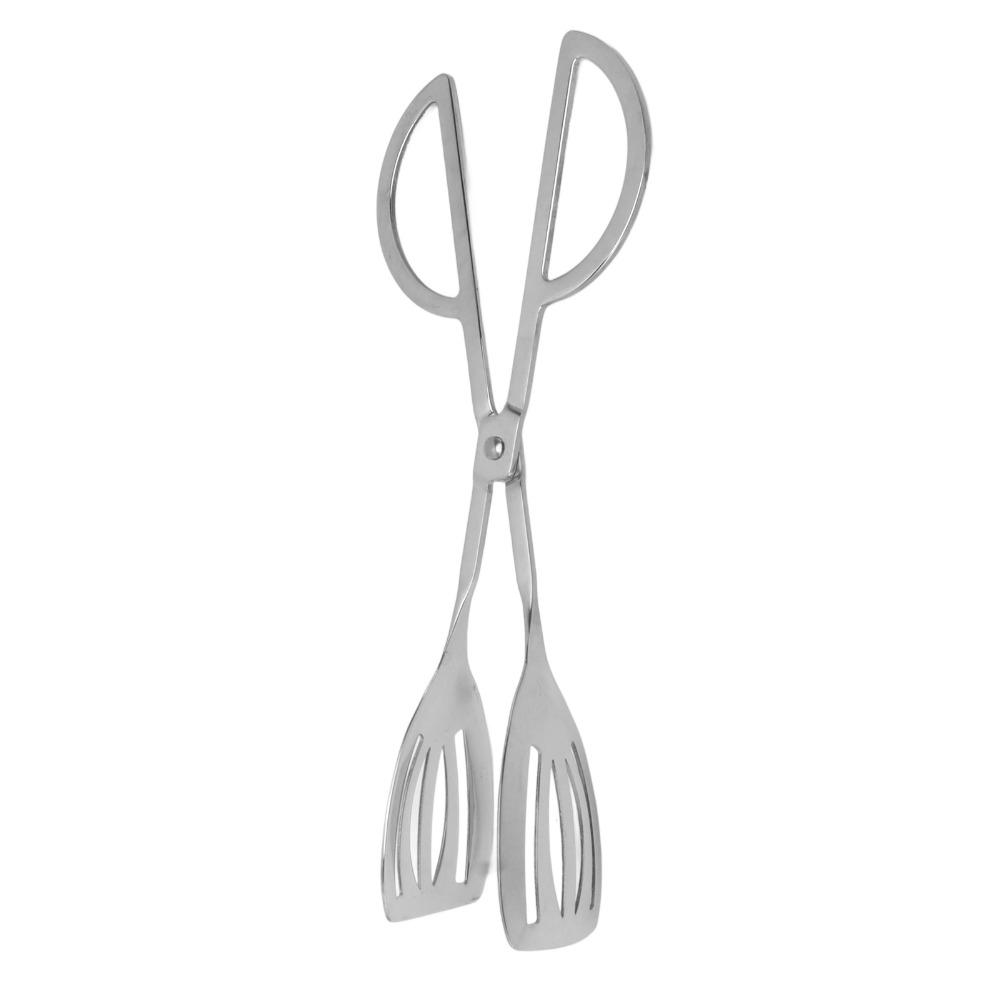 2 PCS Silver Food Tongs Stainless Steel Buffet Tongs Practical Serving Tongs Salad Cake Bread
