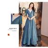 Bankett elegantes Abendkleid neues Party-Gastgeber-Partykleid einfaches und großzügiges Temperament Fee