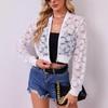Women's Flower Lace Hollow Out Long Sleeve Jacket