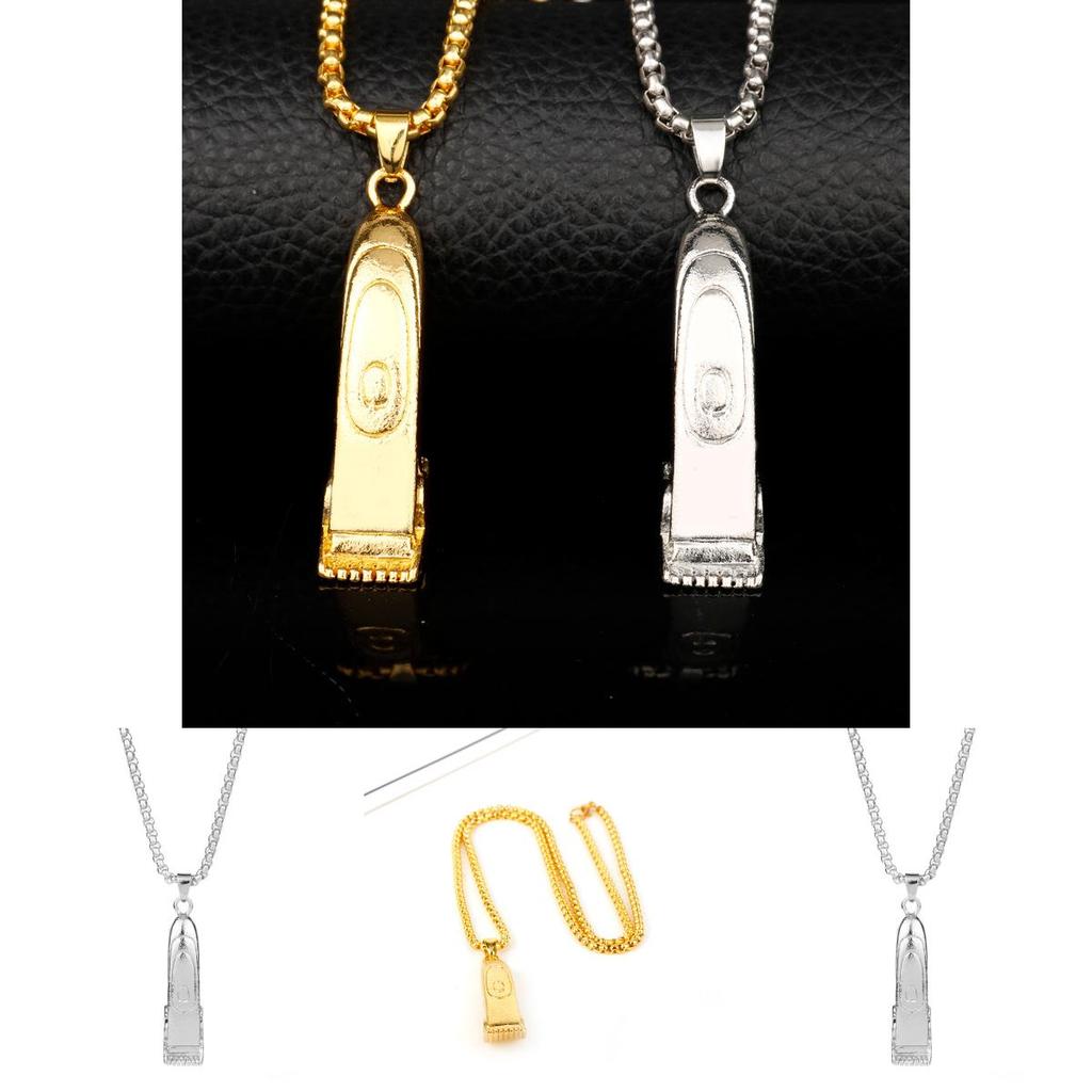 Hair Clipper Metal Alloy Necklace With Pendant For Wedding And Employee Gift Use